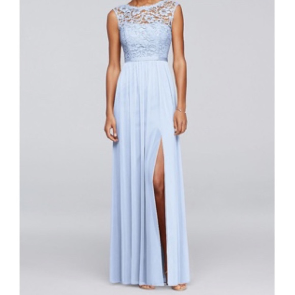 David’s Bridal Ice Blue Bridesmaids Dress / 0
